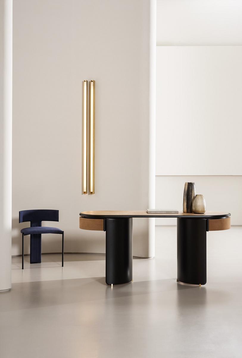 Leather chair | Zefir by Baxter