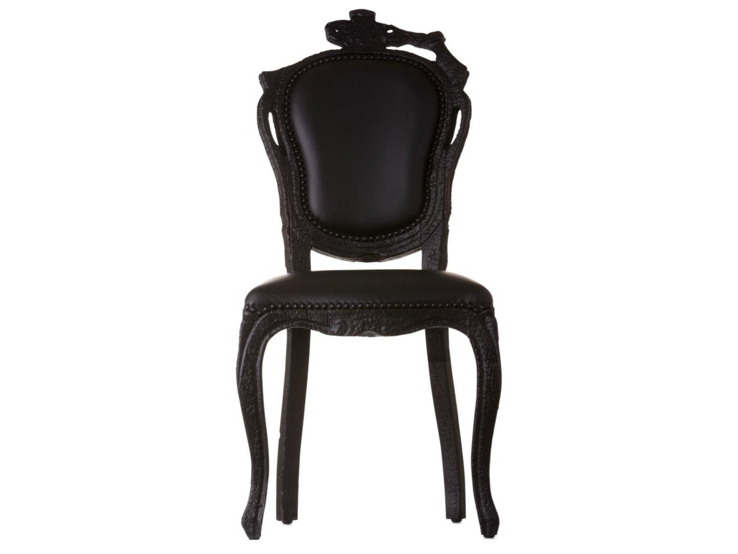 Wooden chair with fire retardant padding | Smoke Dining Chair by Moooi