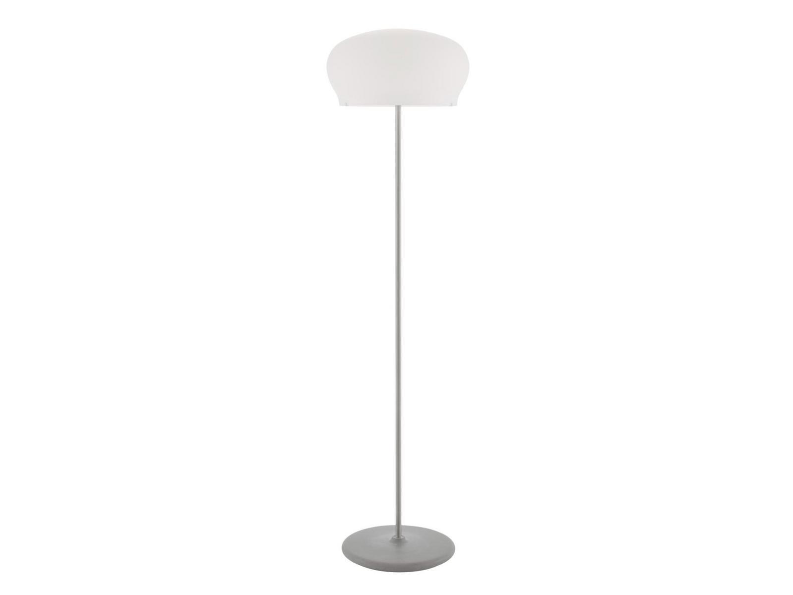 Floor lamp with stone base and opal glass shade | Durham by Ligne Roset