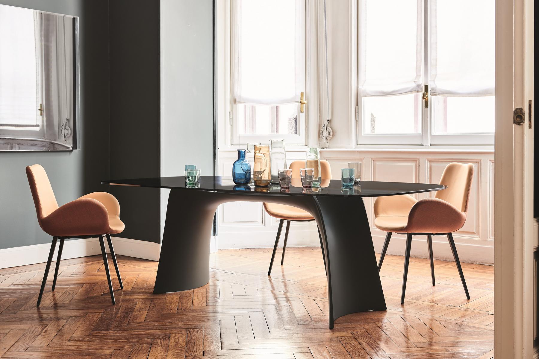 Rectangular glass table | Moonlight by Midj