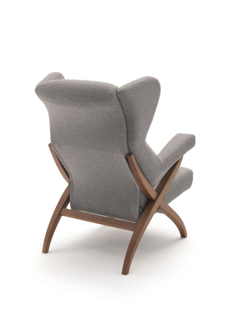 Fabric armchair with armrests | Fiorenza by Arflex