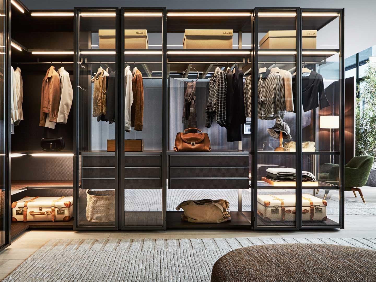 Glass cabinet door for wardrobes | Gliss Master Glass by Molteni