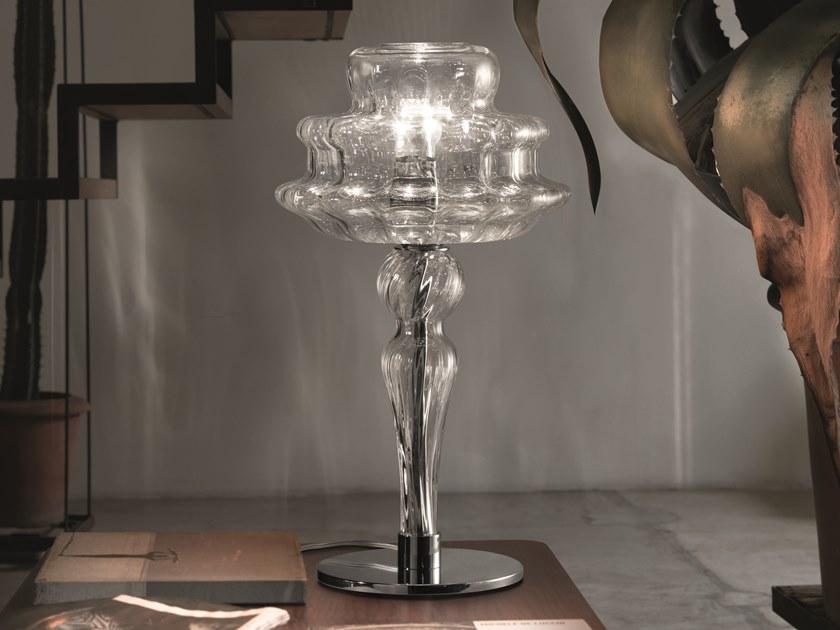 Crystal table lamp | Novecento Lt by Vistosi