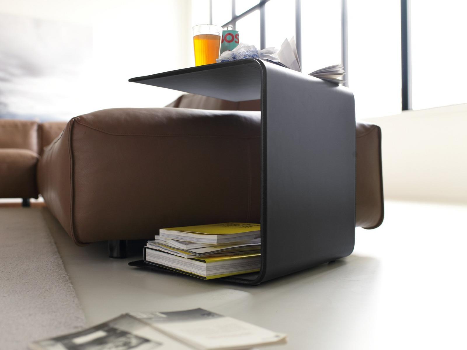 Rectangular leather side table | 940 by Rolf Benz