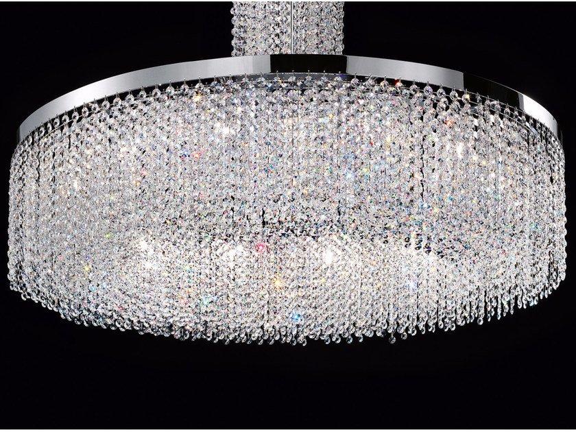 Incandescent chrome plated pendant lamp with crystals | Impero & Deco Ve 815 12+1 / 10+1 by Masiero