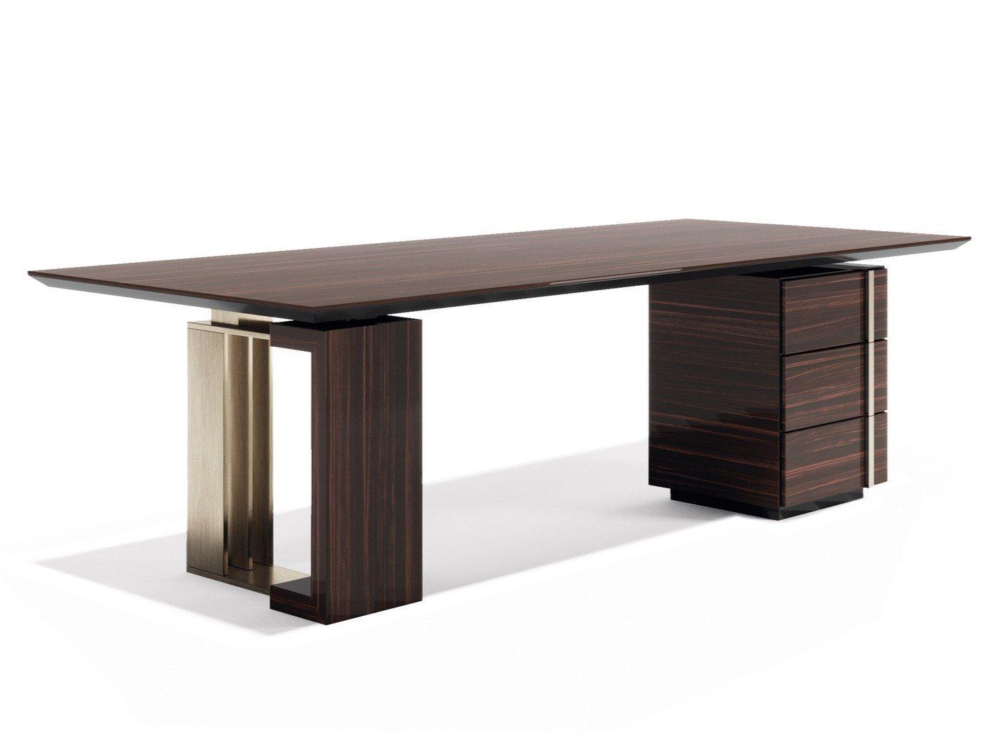 Rectangular wooden writing desk with drawers | Tycoon L by Capital Collection