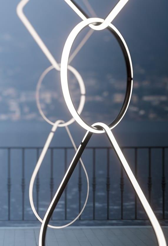 LED powder coated aluminium pendant lamp | Arrangements Drop by Flos
