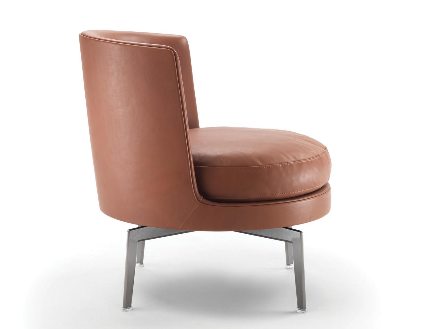 Leather easy chair | Feel Good by Flexform