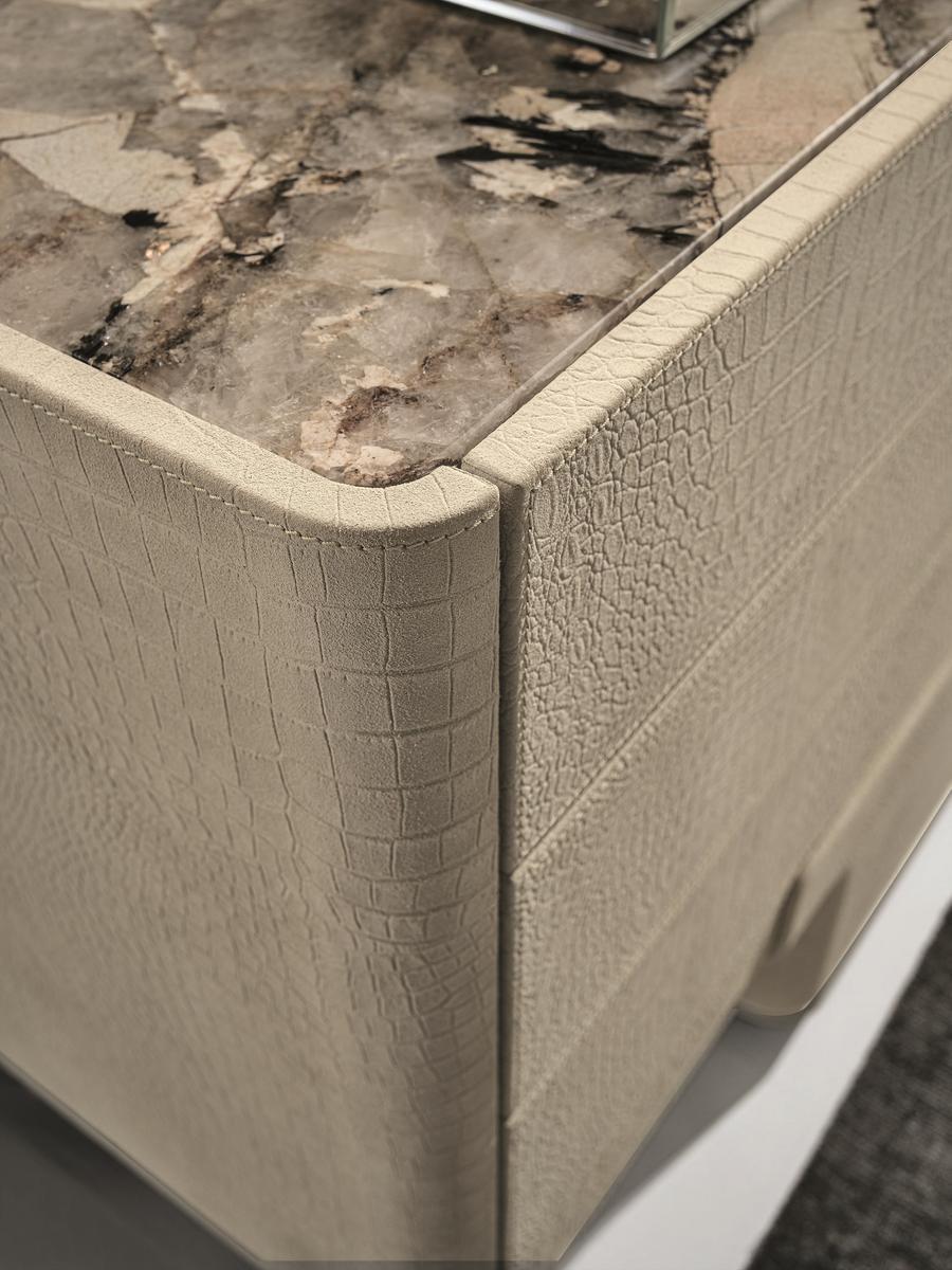 Rectangular metal chest of drawers with integrated handles | Do by Longhi