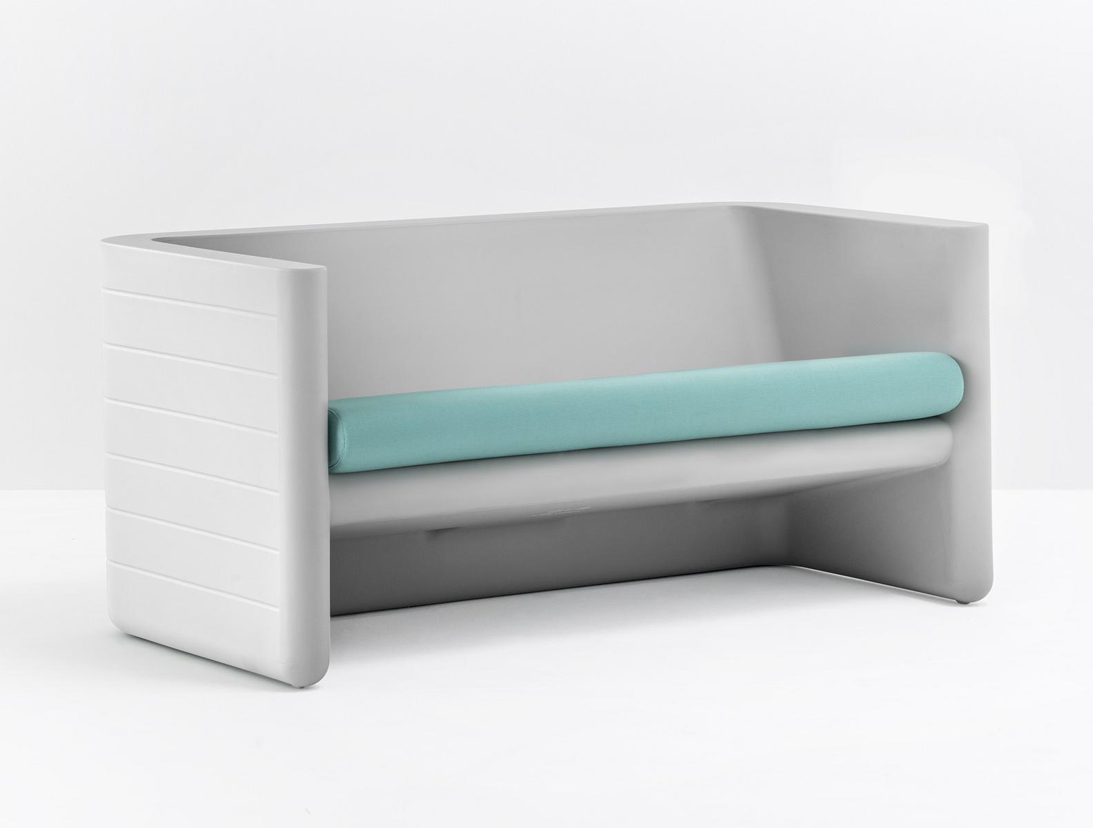 2 seater upholstered polyethylene garden sofa | Sunset 626 by Pedrali