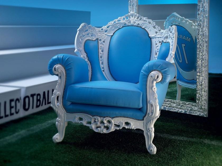 Fabric armchair with armrests | Goleador by Modenese Gastone