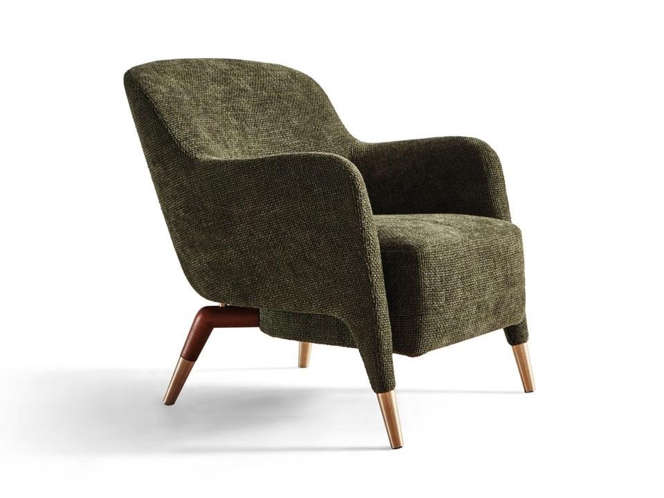 Fabric armchair with armrests | D.151.4 by Molteni