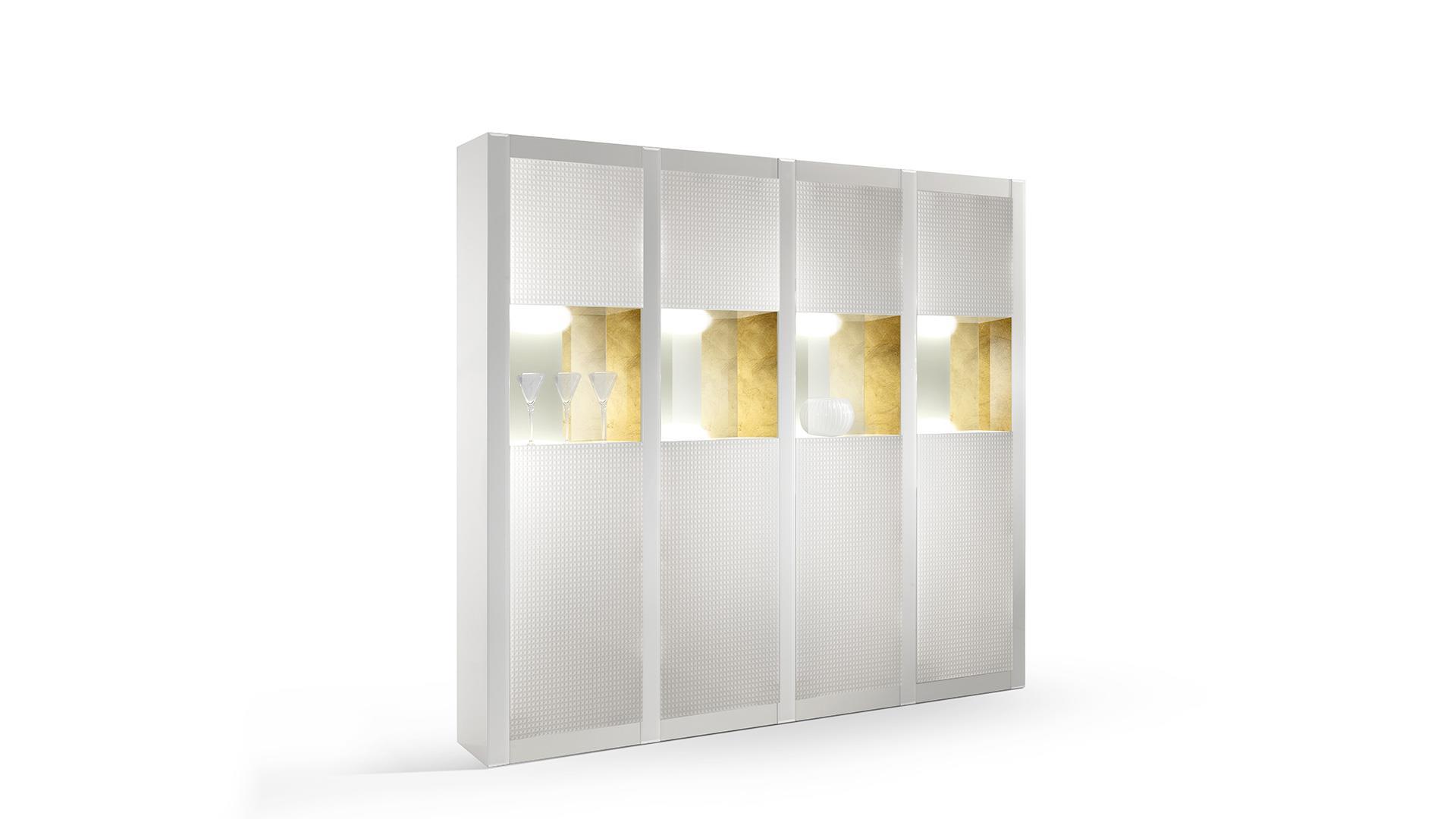 Glass highboard with integrated lighting | Diamante by Reflex