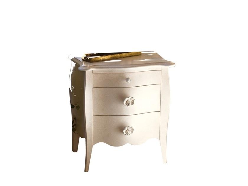 Rectangular wooden bedside table with drawers | Sogni D'amore by Barnini Oseo