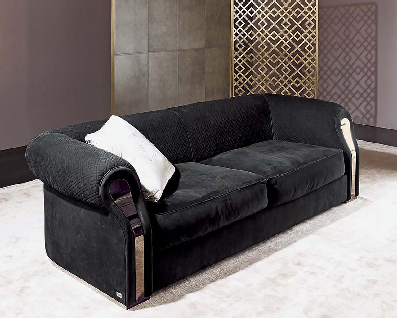 Leather sofa in a classic style | Amnesia by Rugiano