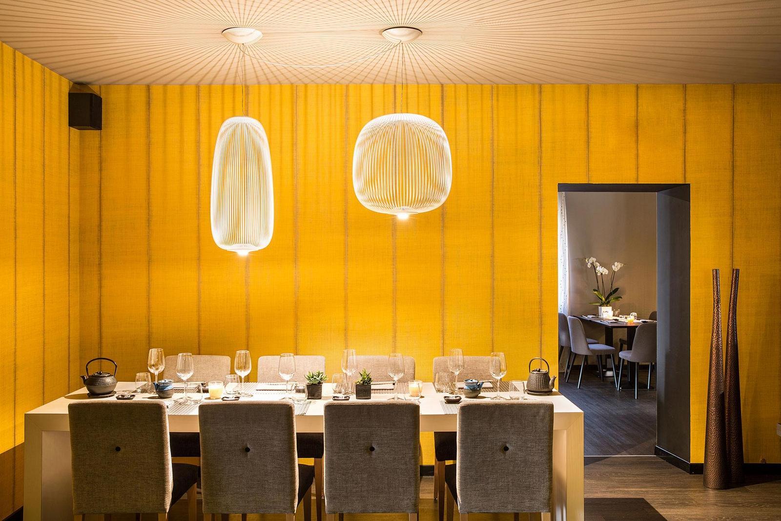 Metal pendant lamp | Spokes by Foscarini