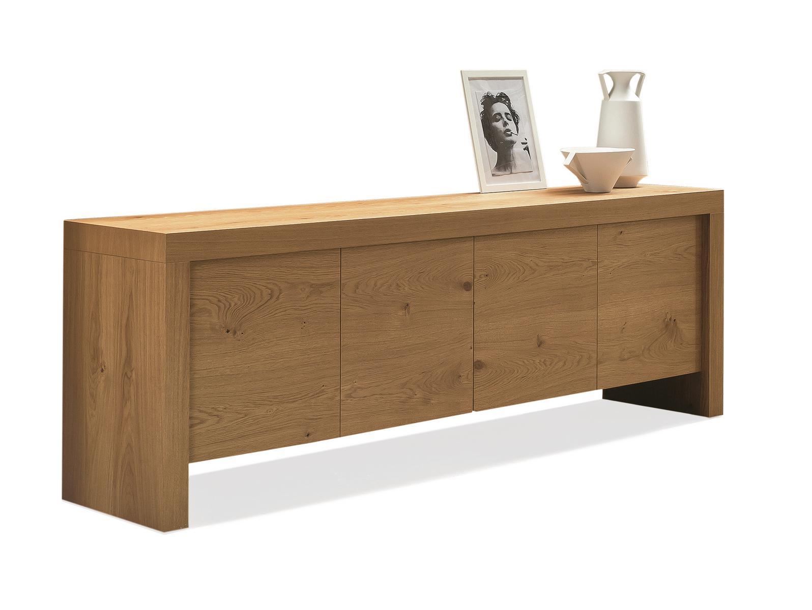 Oak sideboard with doors | T-wood by Riflessi