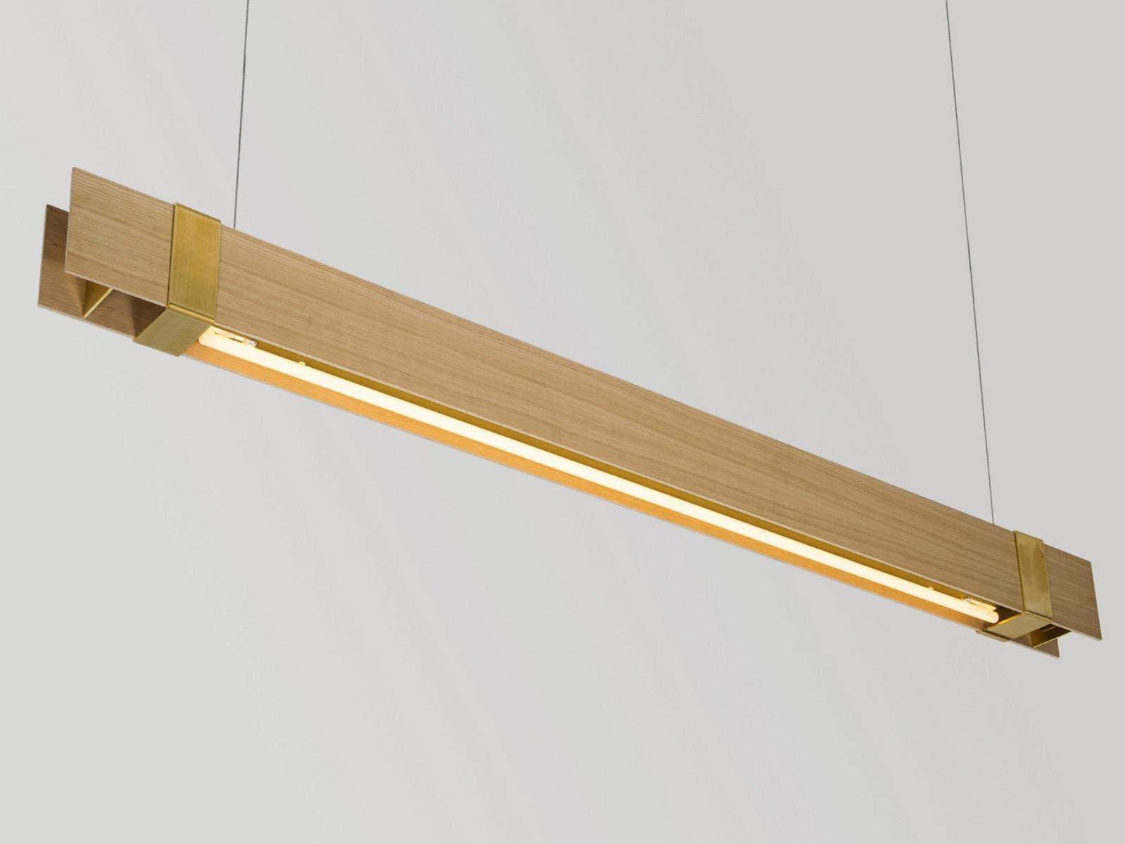 LED wood and aluminium pendant lamp | Mr Beam by Dark