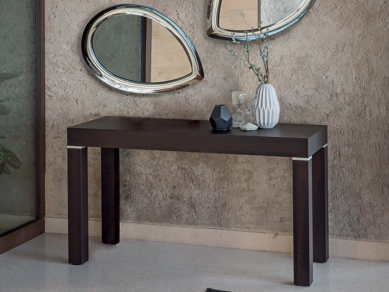 Extending rectangular wooden console table | P300 by Riflessi