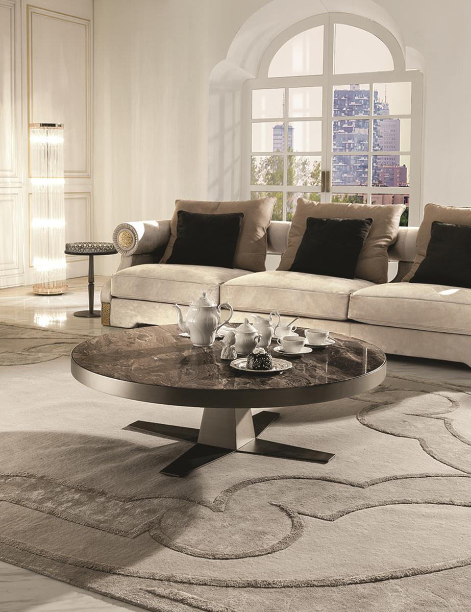 Round metal coffee table | Bourbon by Longhi