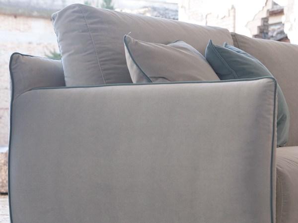 Fabric sofa with chaise longue | Araki by Domingo salotti