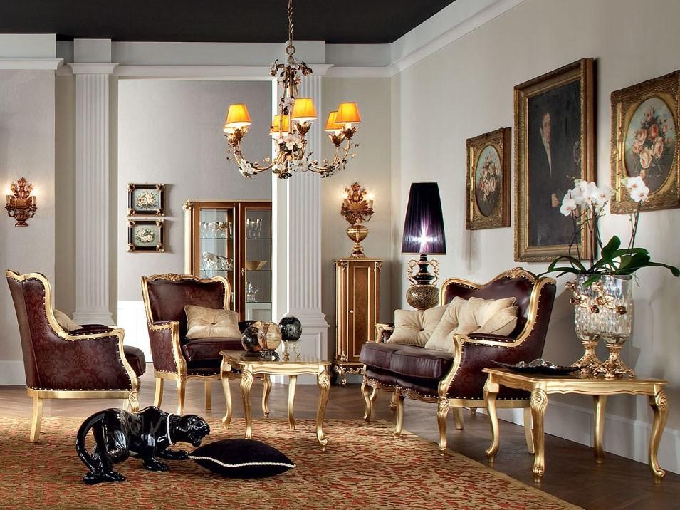 2 seater leather sofa | 12425 by Modenese Gastone