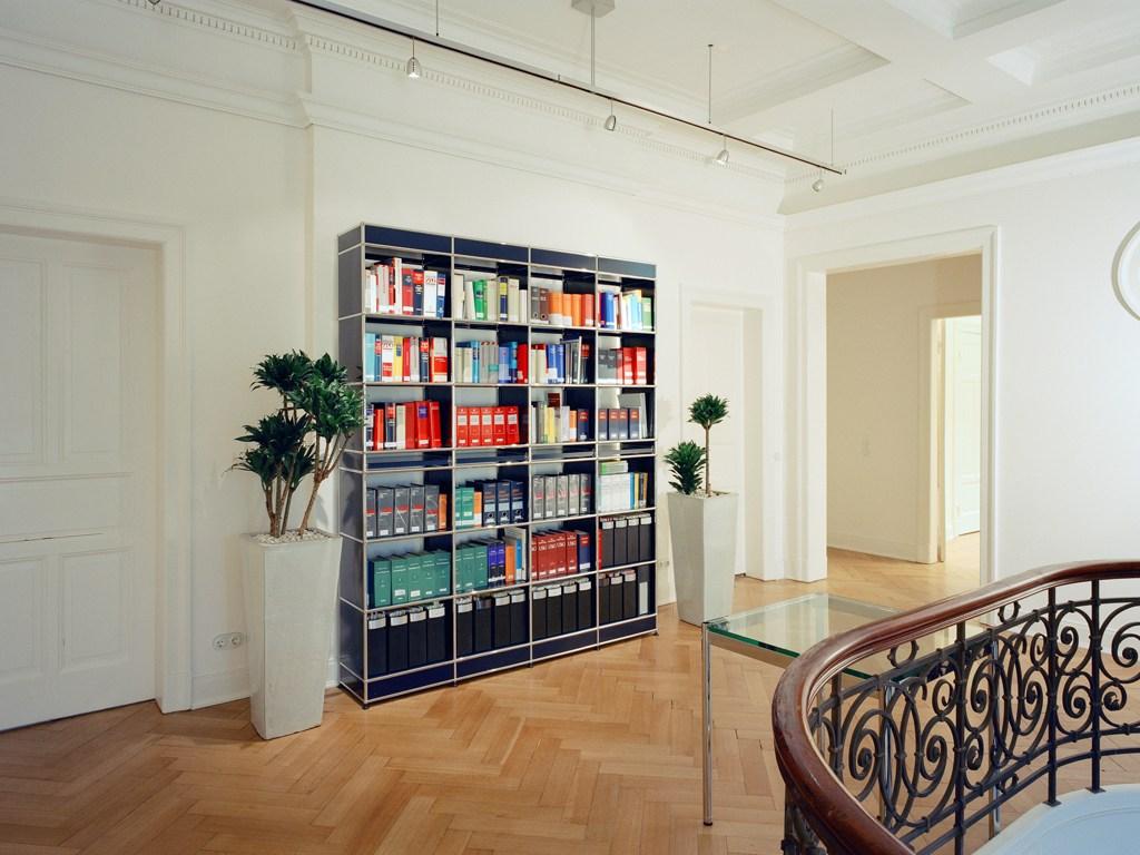 Tall modular metal office storage unit | Haller Modular Office Shelving by USM