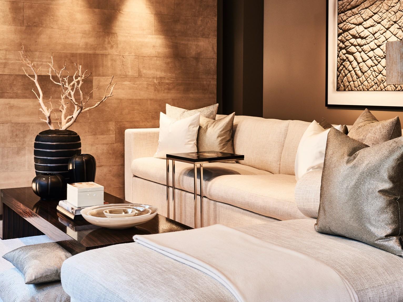 Square high side table with wooden and horn top | Eric 1325 by Arcahorn