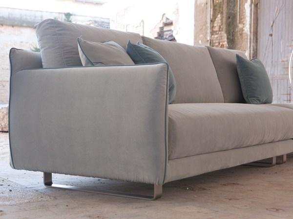 Fabric sofa with chaise longue | Araki by Domingo salotti