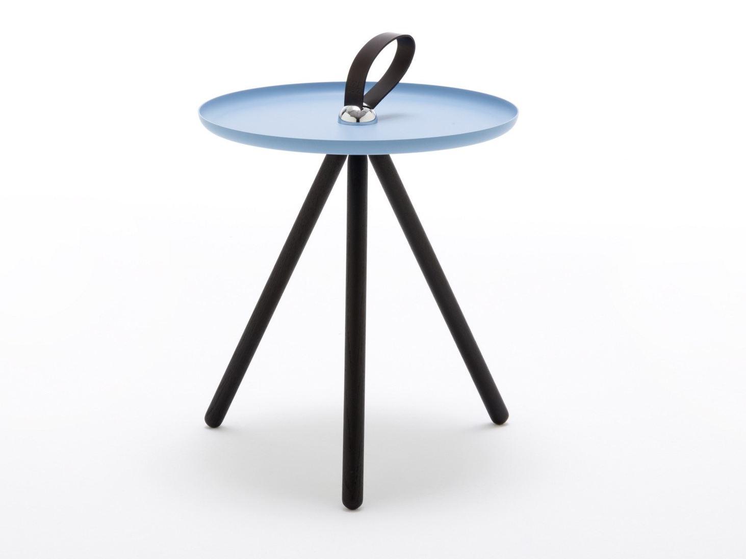 Round wooden side table | 973 by Rolf Benz