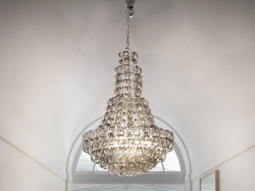 Direct light blown glass pendant lamp | Minigiogali Sp Cla by Vistosi