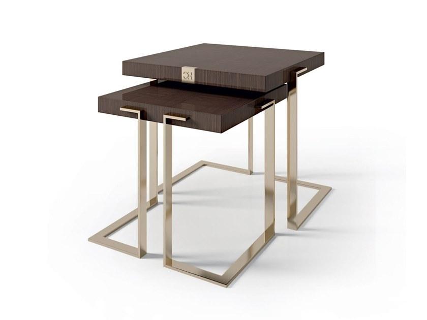 Sled base wooden high side table | 7950 by Carpanese home