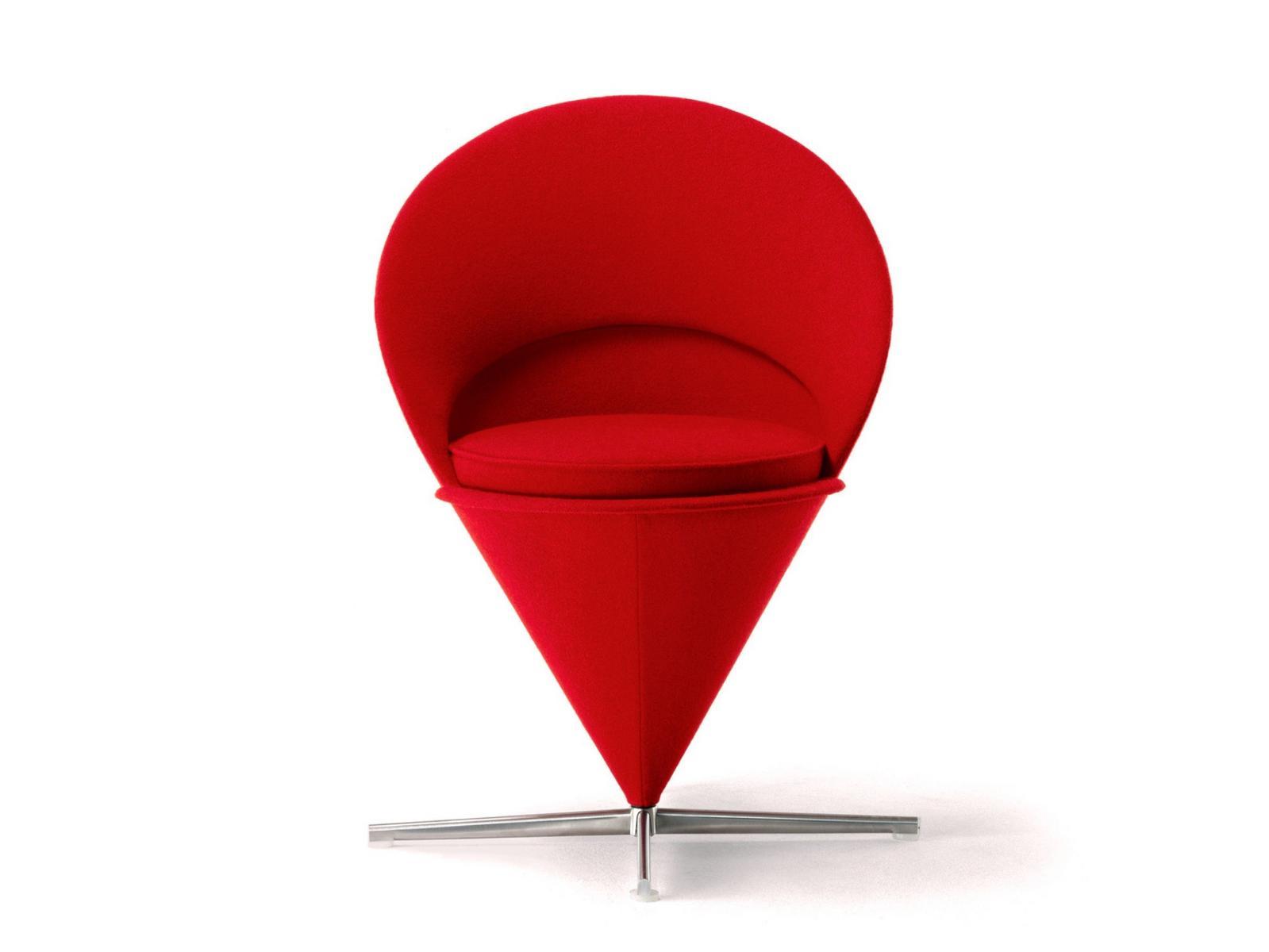 Upholstered fabric chair | Cone Chair by Vitra