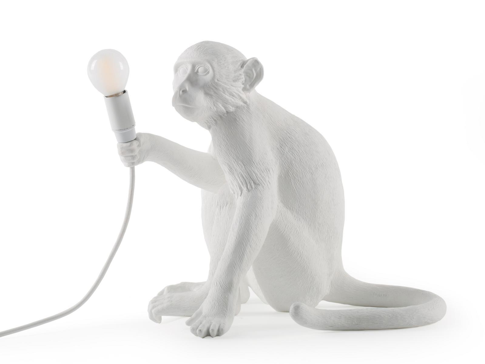 LED resin table lamp | The Monkey Lamp Sitting by Seletti