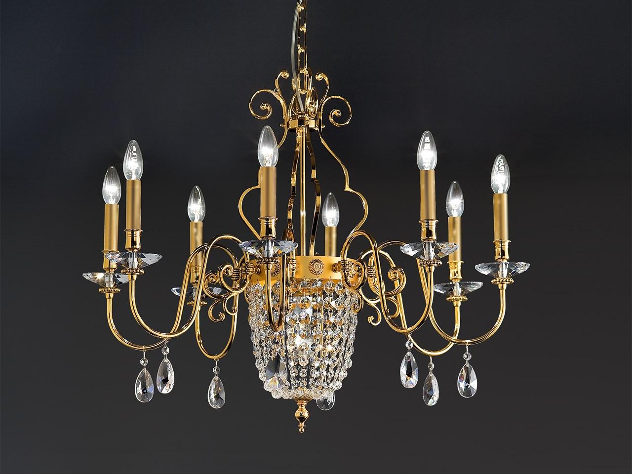 Direct light metal chandelier | Elegantia 8+1 / 12+1 by Masiero