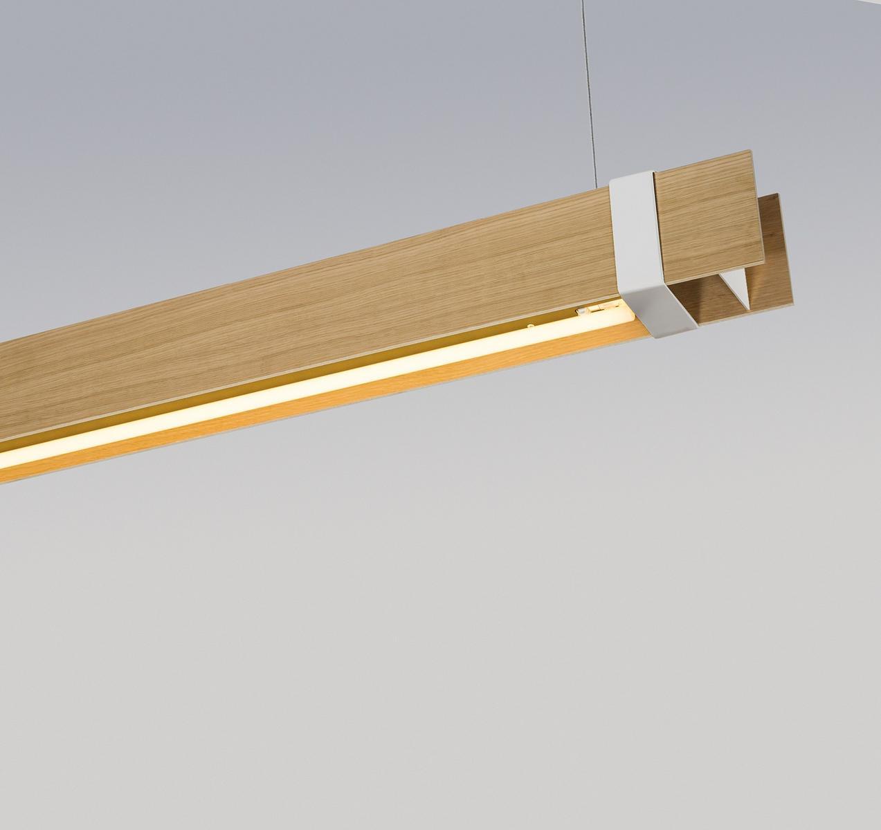 LED wood and aluminium pendant lamp | Mr Beam by Dark