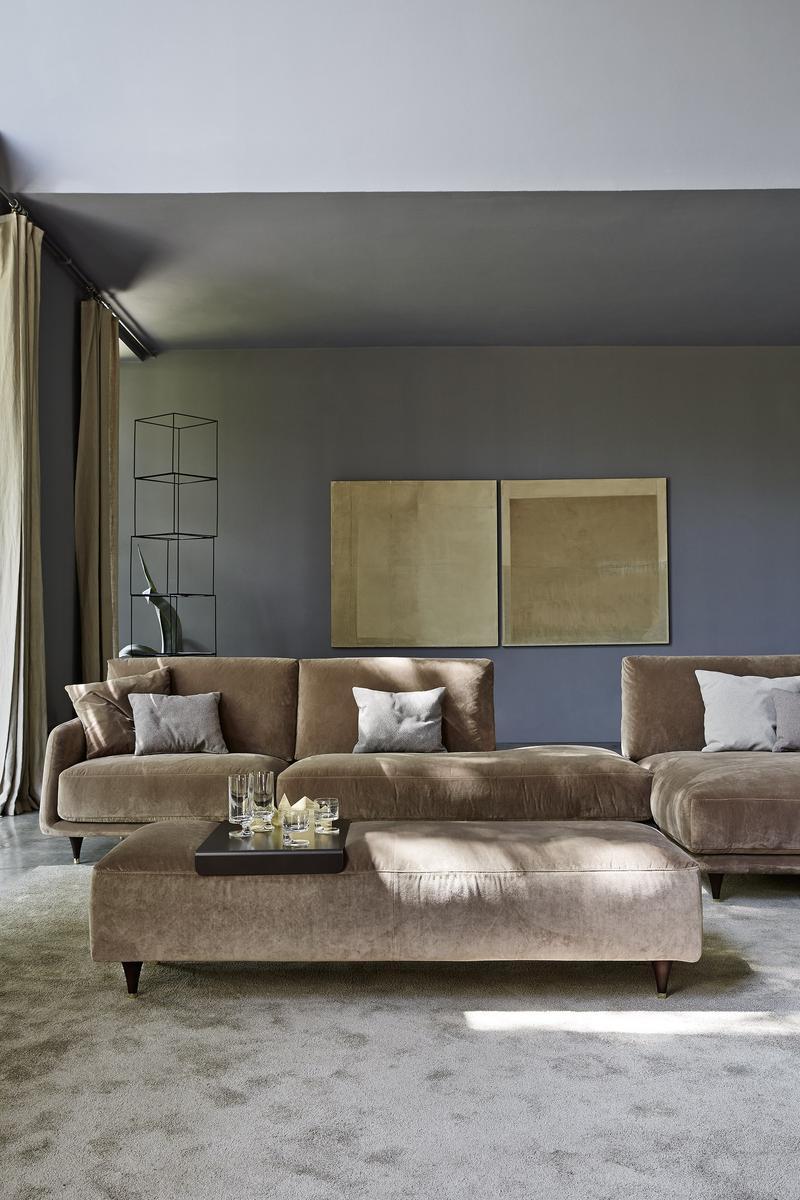 Sectional fabric sofa with chaise longue | Elliot by Ditre Italia