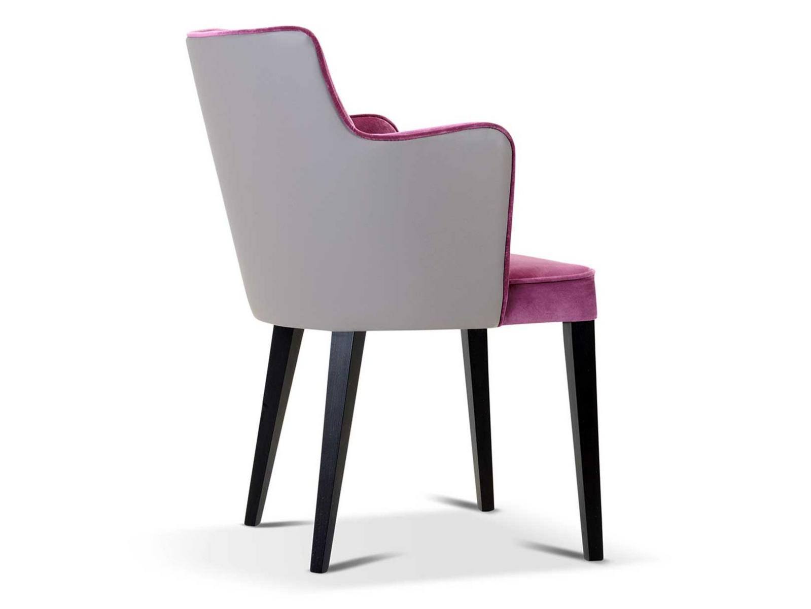 Upholstered fabric chair with armrests | Pat by Domingo salotti