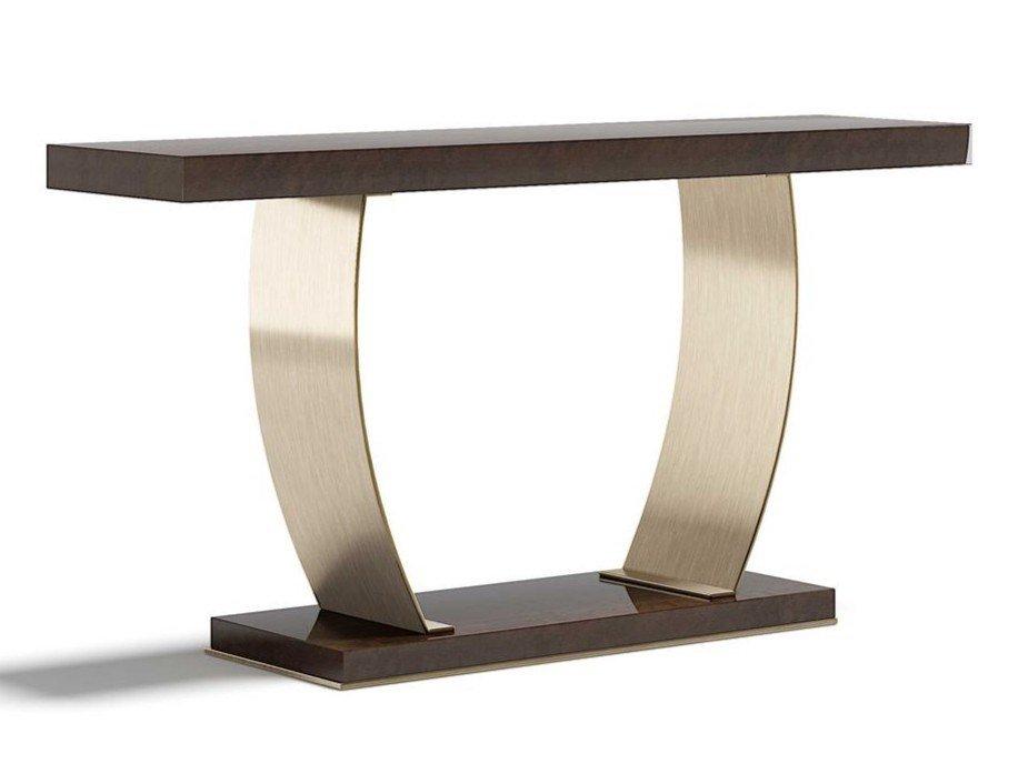 Rectangular steel and wood console table | Karamel by Capital Collection