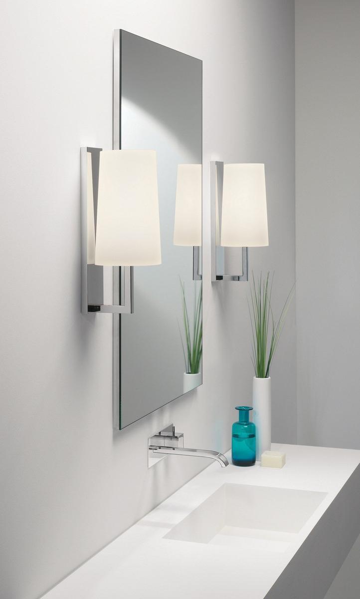 Aluminum wall lamp and fabric lampshade | Riva by Astro lighting