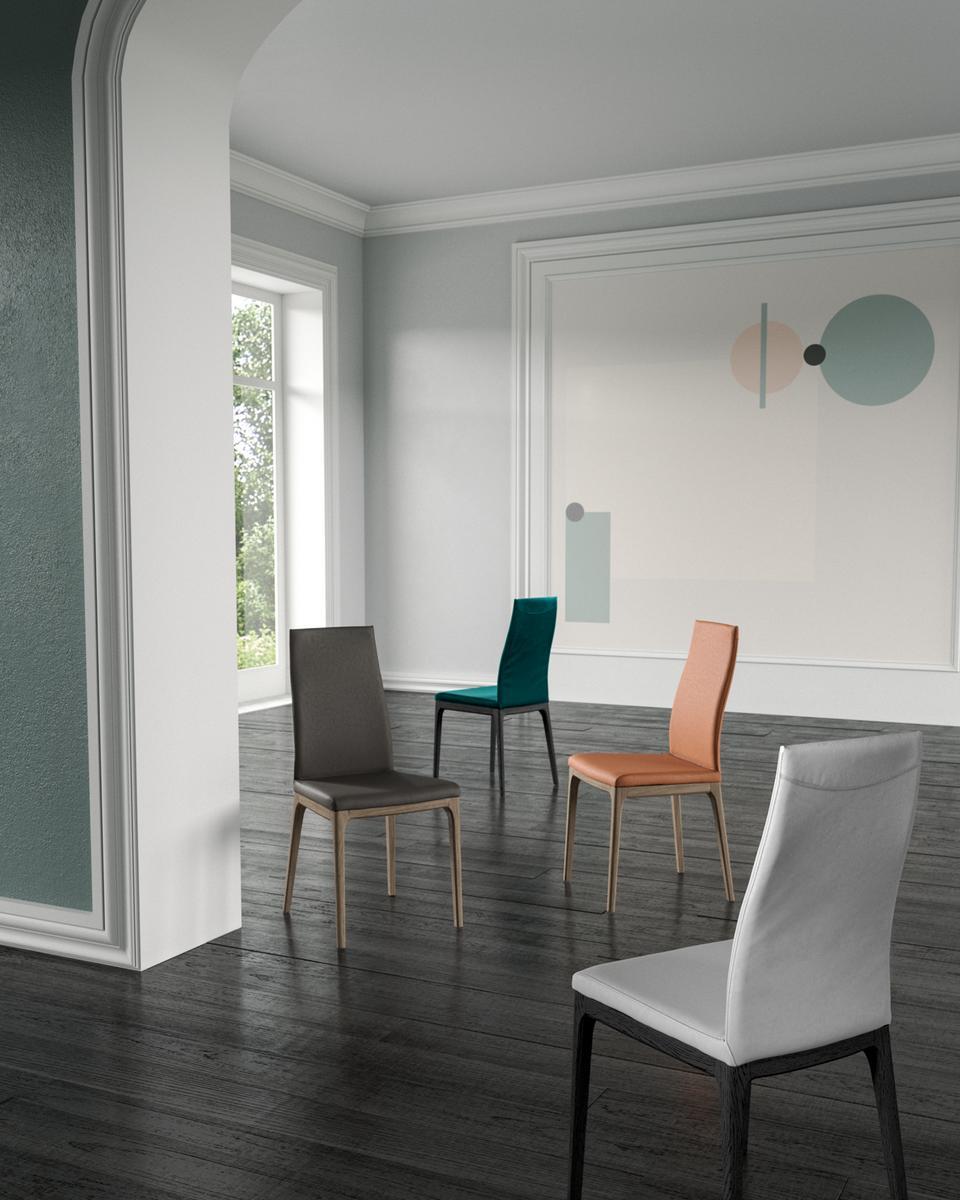 Upholstered velvet chair | Blues by Ozzio Italia