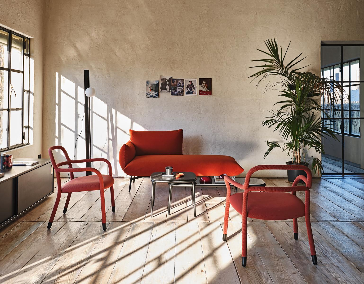 Upholstered fabric day bed | Area Dv2 Drm M Ts by Midj