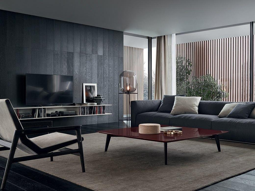 Modular wooden TV wall system | Skip by Poliform