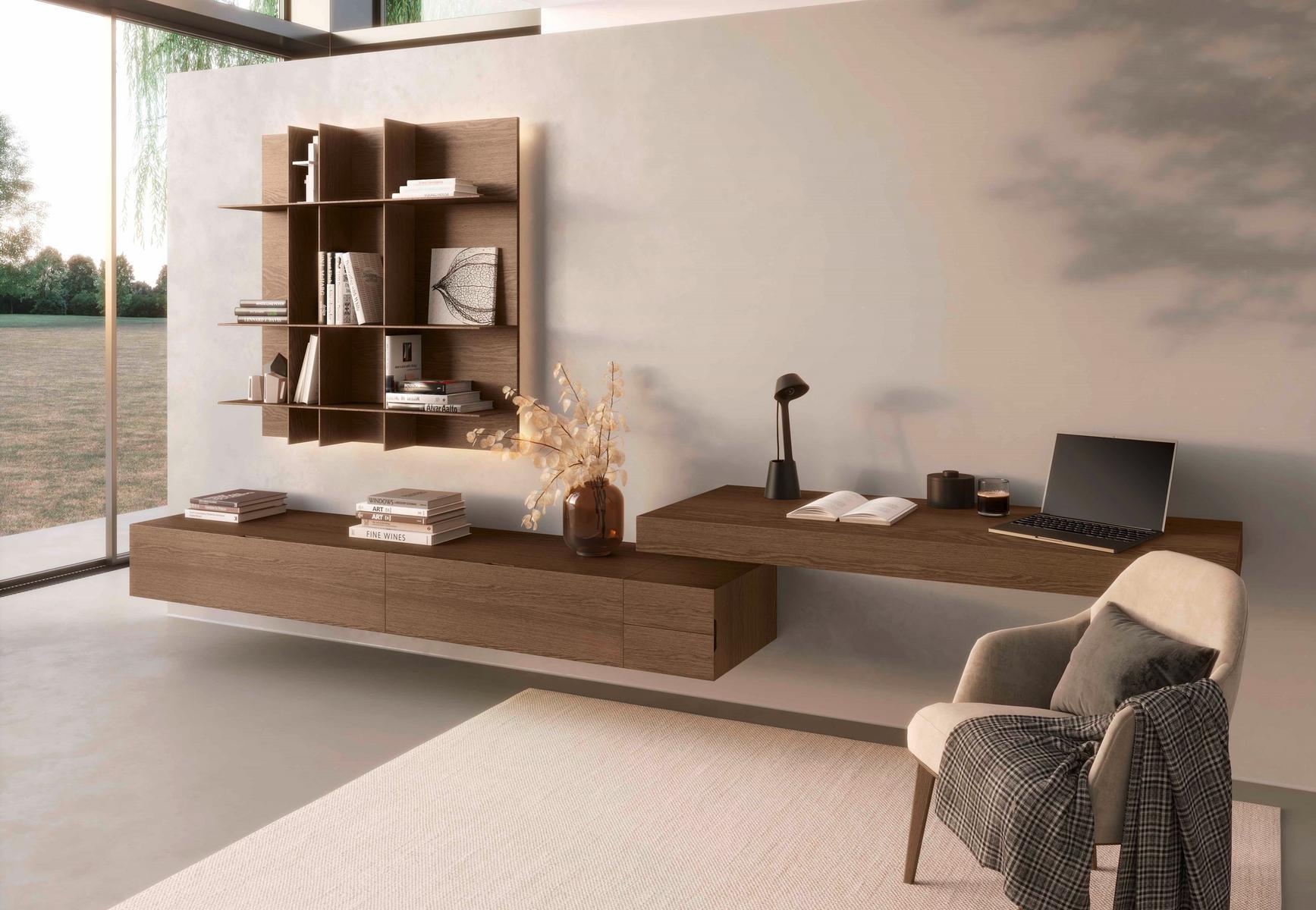 Wooden storage wall | Cube6 by Olivieri