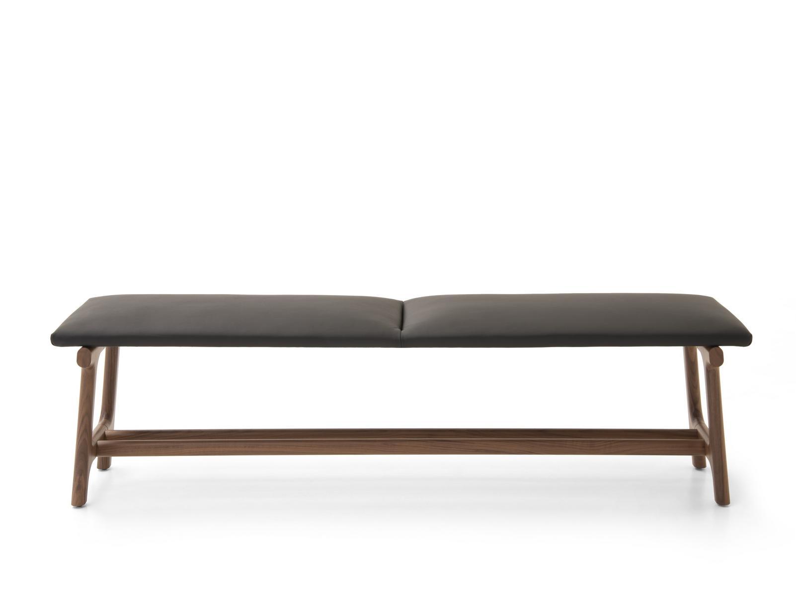 Upholstered leather bench | Fushimi by Pianca