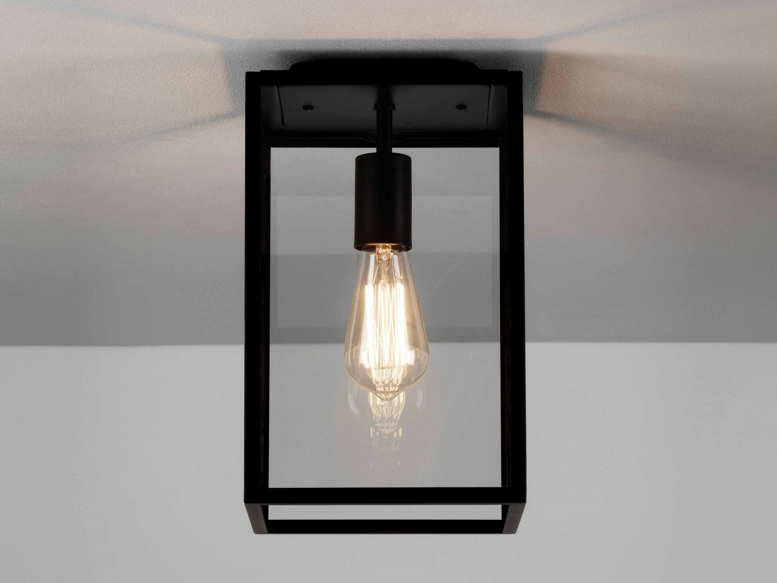 Glass and Stainless Steel outdoor ceiling lamp with dimmer | Homefield by Astro lighting