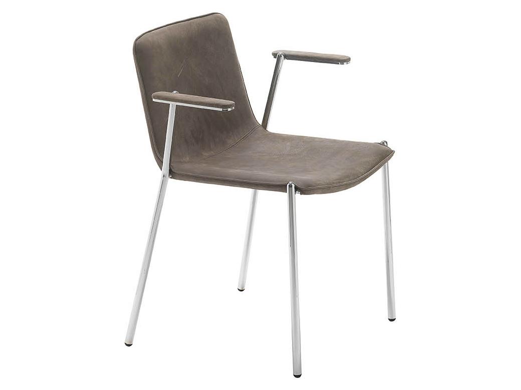 Upholstered chair with armrests | Trampoliere P In by Midj