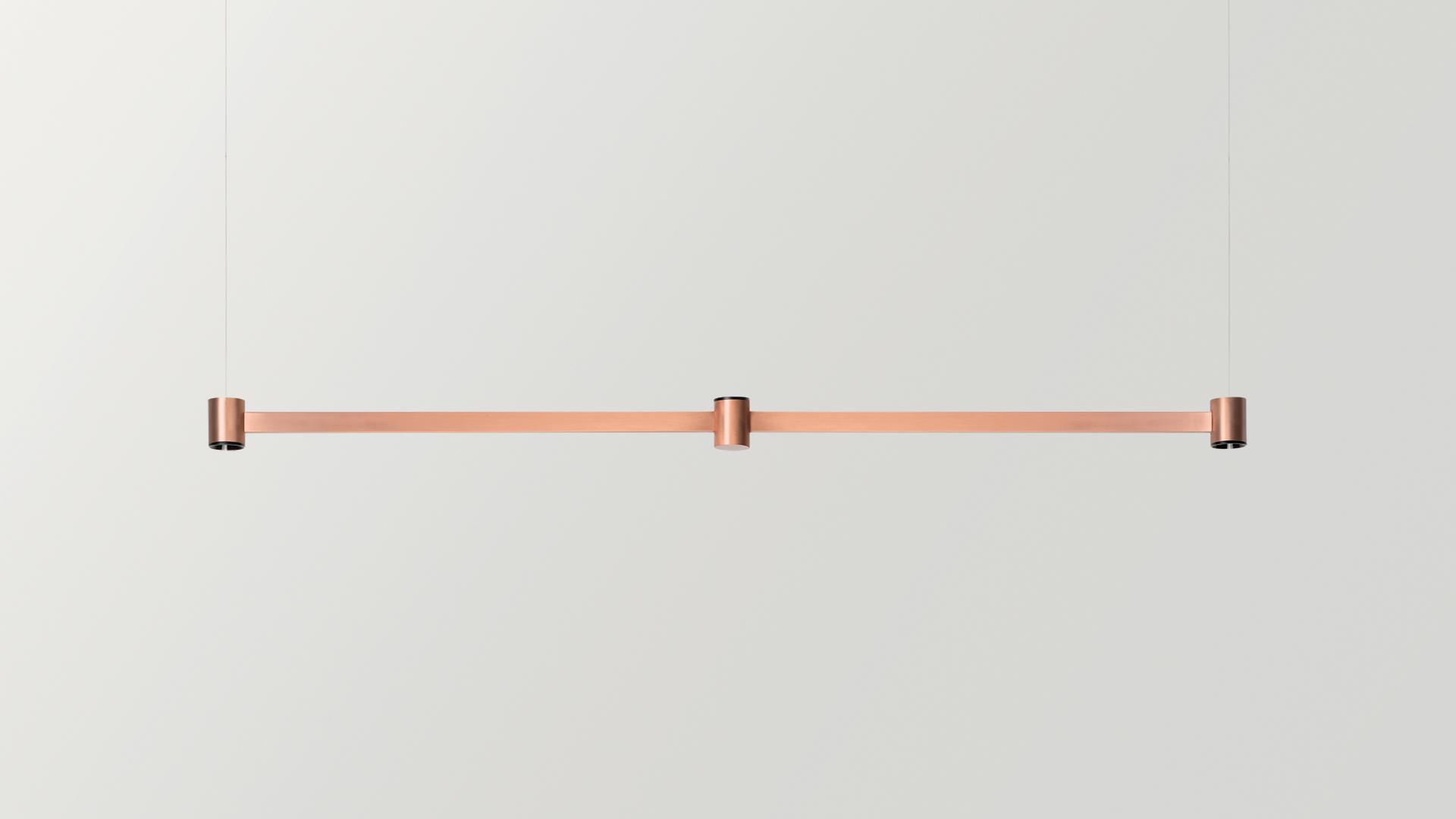 LED direct-indirect light brass pendant lamp |  by Arkoslight