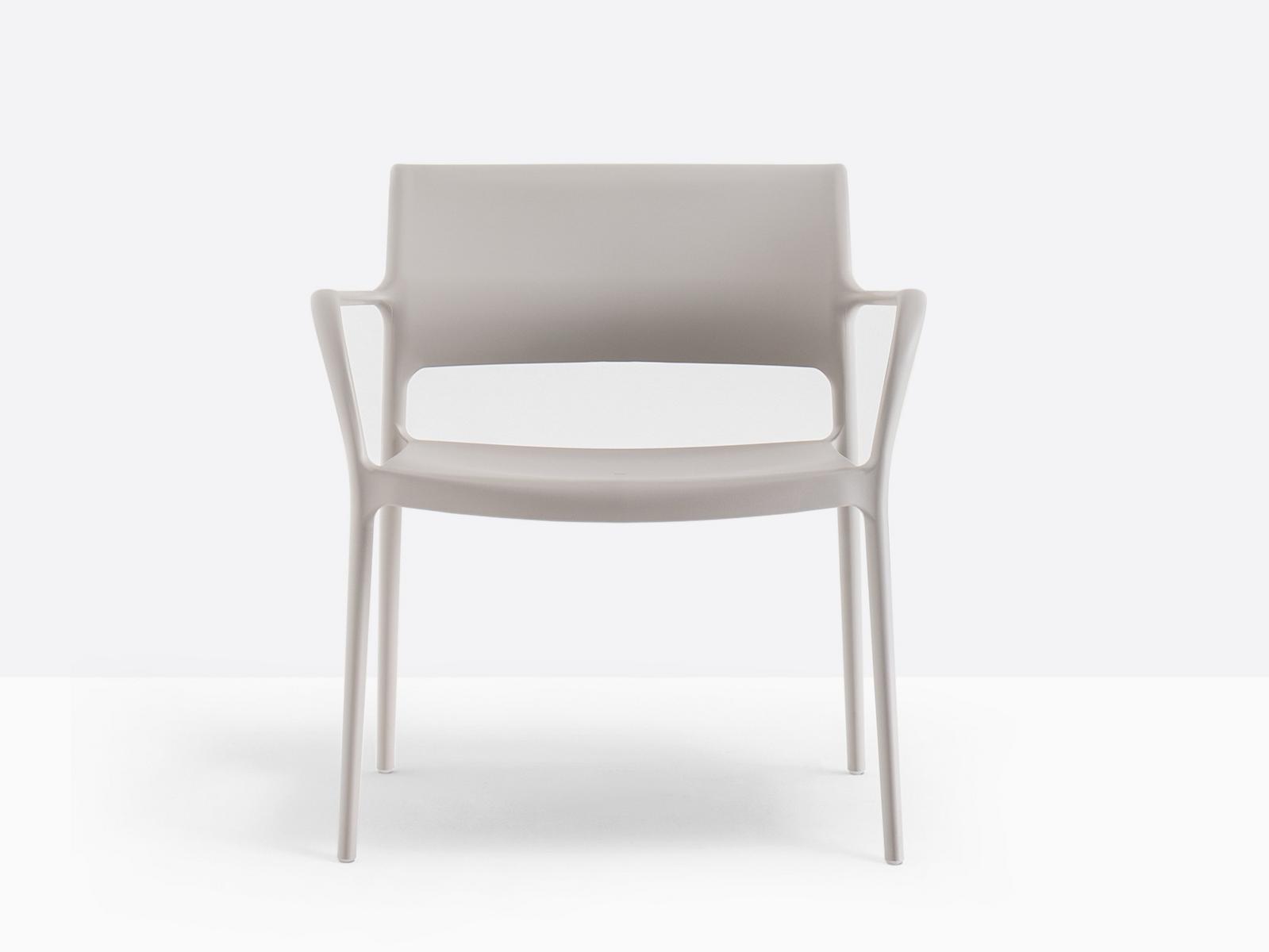 Stackable polypropylene easy chair with armrests | Ara 316 by Pedrali