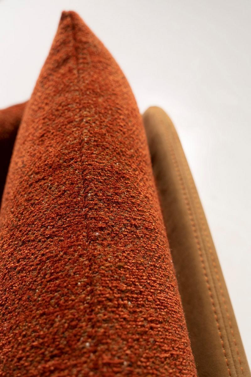 Cotton and microfiber armchair with armrests | Farfalle by Mantellassi 1926